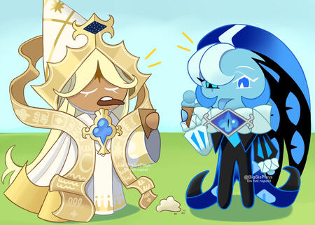 Sebastian hugging my cat oc