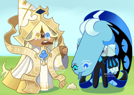 Sebastian hugging my cat oc